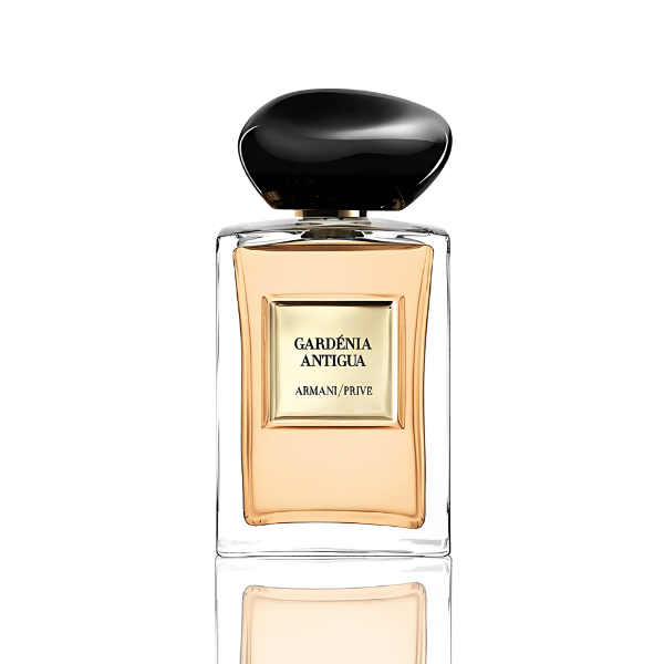Perfume company Giorgio Armani offers its 100 milliliter Noir Kogane Eau de Parfum bottle in a luxurious package