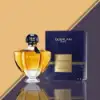 "Guerlain Shalimar, a legendary blend of iris, patchouli, and vanilla."