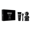 Stylish Moschino Toy Boy men’s gift set with fragrance and bath gel