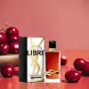 50 ml YSL fragrance placed on chic minimalist backdrop