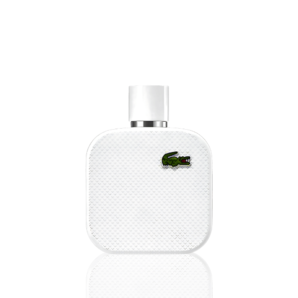 Lacoste L.12.12 Blanc men’s perfume with grapefruit & cedarwood notes