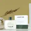 Lacoste Booster fragrance combining citrus, herbs & warm woods