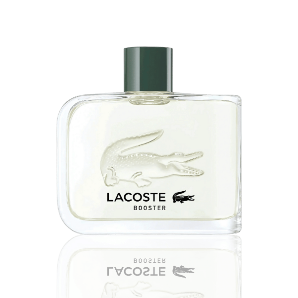 Lacoste Booster men’s fragrance with grapefruit, mint & cedarwood notes