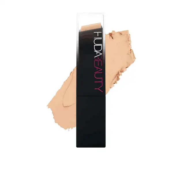 Huda Beauty FauxFilter Foundation in Macaroon 230N shade.