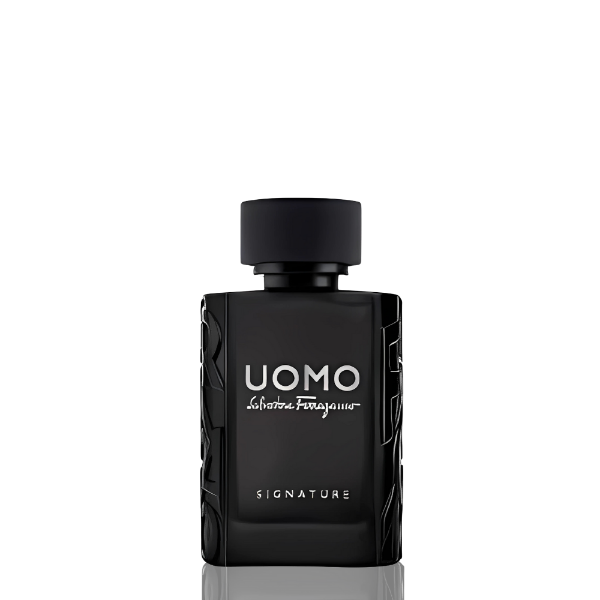 Elegant black bottle of Uomo Signature 100ml