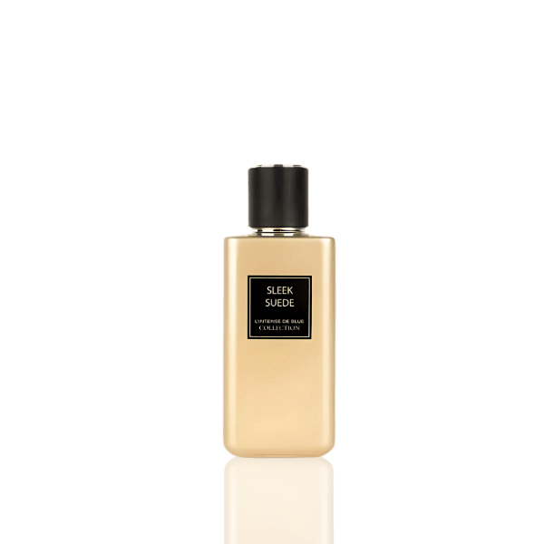 Elegant L'Intense De Blue Sleek Suede bottle design