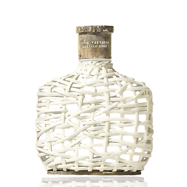 John Varvatos Artisan Pure fragrance bottle with white textured design