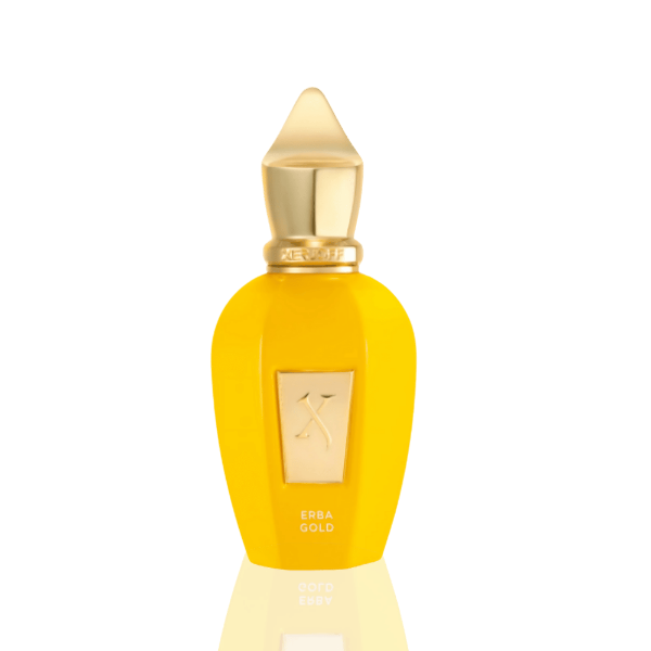 Elegant golden bottle of Xerjoff Erba Gold 100ml