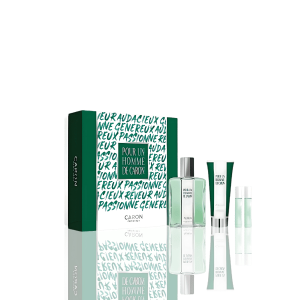 Pour Homme 125ml Edt + 75ml gel & 2×5ml minis set by Caron