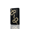 Kilian Black Snake Clutch with gold-tone snake motif