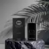 90ml Gucci Pour Homme perfume on dark background