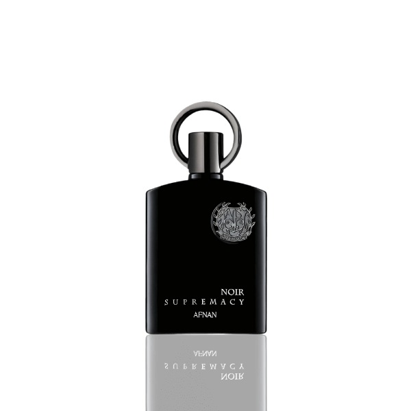 Supremacy Noir bottle with bold dark tones