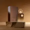 Bold oud perfume with warm amber wood notes