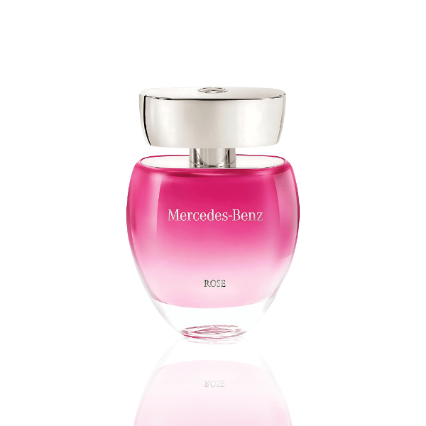 Elegant pink perfume bottle 90ml front view