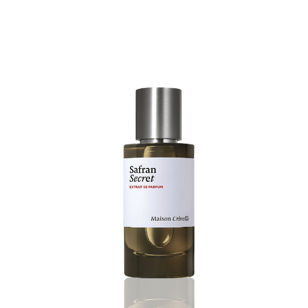 Safran Secret bottle with rich saffron and oud blend