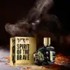 Bold masculine fragrance blending citrus top and woody-resin dry-down