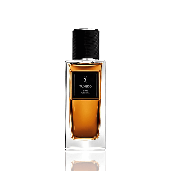YSL Tuxedo Sharp Patchouli unisex perfume with violet leaf, patchouli & vanilla notes