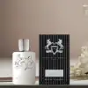 Elegant masculine perfume blending floral‑herb top into warm gourmand dry‑down