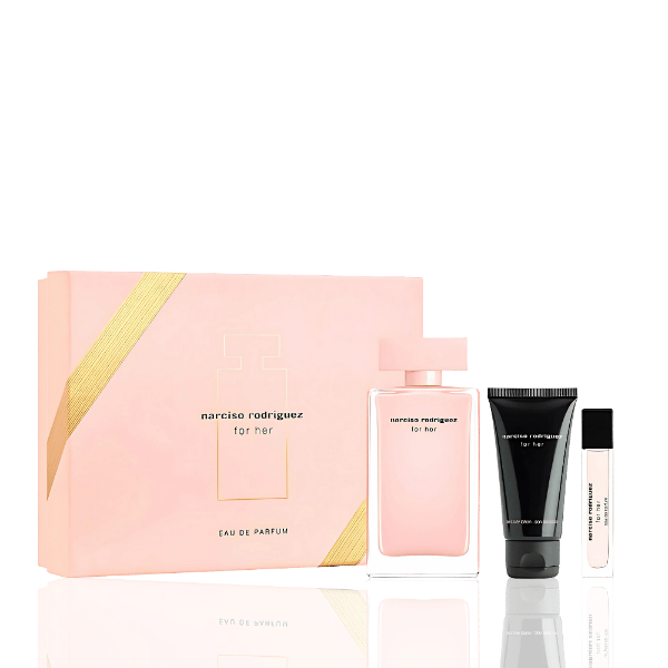 Narciso Rodriguez For Her fragrance gift set with musk and floral notes