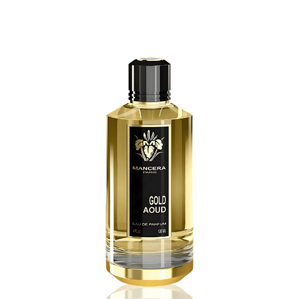 Mancera Gold Aoud 120ml EDP with saffron, rose, and oud notes