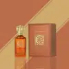 Robust leather fragrance with saffron spice and smoky oud finish