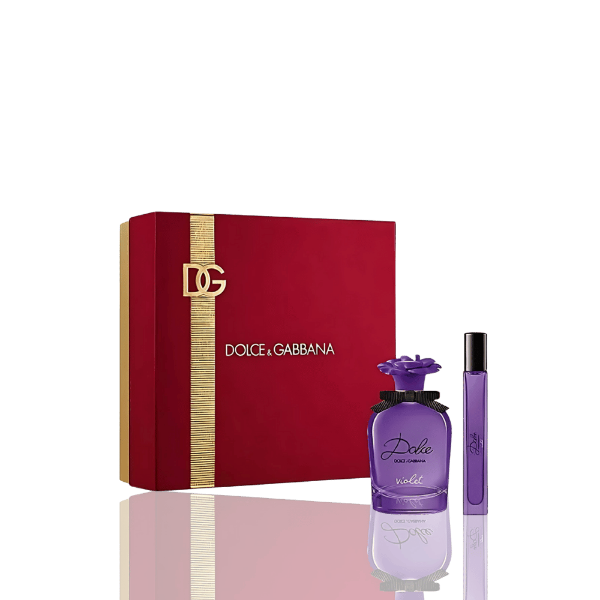 Dolce Virgin Violet perfume with cassis, violet heart, and vanilla-sandalwood base