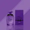 Cheerful floral EDT with sparkling fruit, violet bloom, and warm sandalwood finish