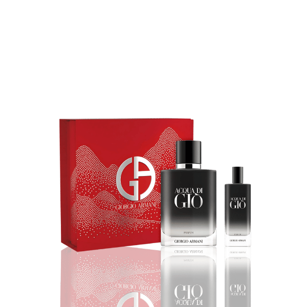 Acqua di Gio Parfum Set—marine and bergamot top, rosemary heart, incense-patchouli base